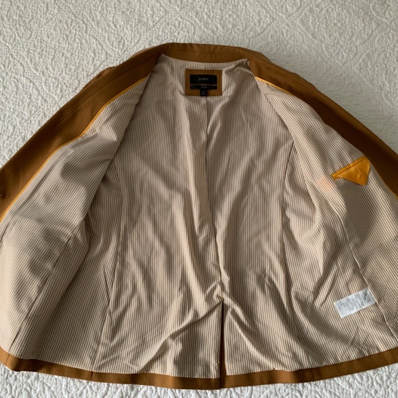 J. Crew Parke Wool Lined Blazer, Tan/Carmel Size 12 - Picture 7 of 10